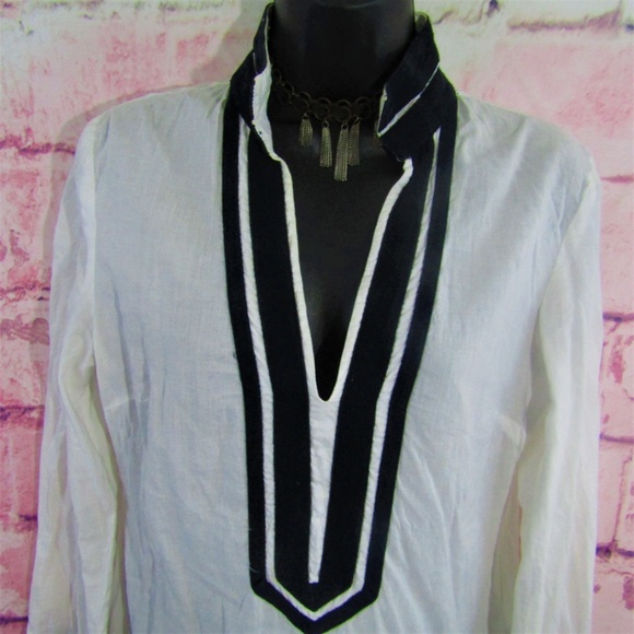 Venus Sheer Tunic Cover Up Black White Siz… - Picture 4 of 11